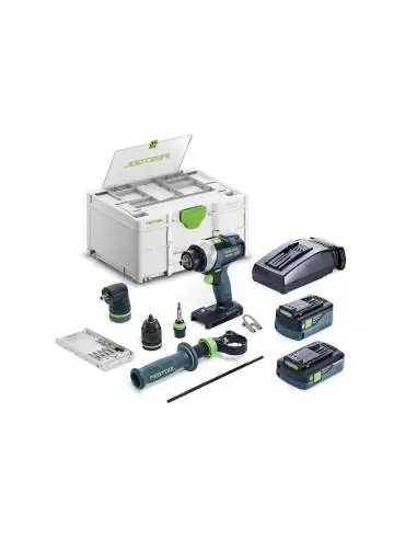 Perceuse-visseuse sans fil QUADRIVE TDC 18/4 5,0/4,0 I-Set 577612 - Festool Livraison Express