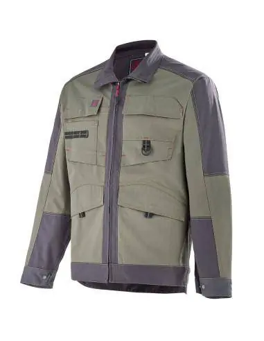 Blouson de travail SHEAR Kaki/Charcoal 3ATTUP – LAFONT Pas Cher