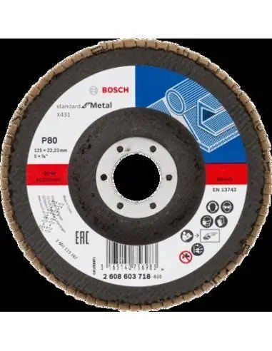 Plateau à lamelles 125mm G80 X431 Standard for Metal 2608603718 - Bosch Paiement Sécurisé