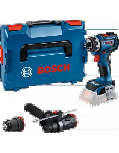 Soldes Perceuse visseuse GSR 18V-90 FC Solo + 2 adaptateurs FlexiClick L-Boxx 06019K6204 - Bosch