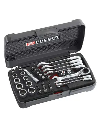 Bon Marché Coffret multi-serrage à cliquet ultra compact métriques (40 pièces) 467BS.BOXPB - Facom