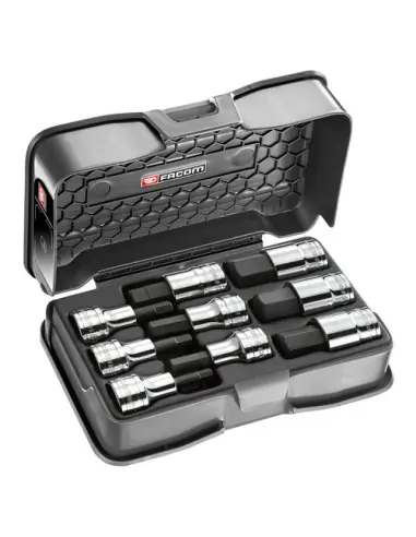Coffret de 9 douilles tournevis à embout héxagonal métrique 1/2" STM.J9APB - Facom Prix Bas