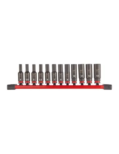 Commande En Gros Set de 12 douilles longues 1/4" SHOCKWAVE 4932480453 - Milwaukee