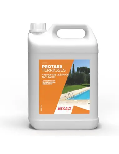 Hydrofuge oléofuge imperméabilisant PROTAEX (5 litres) AT413 - Aexalt Pluho Promotion
