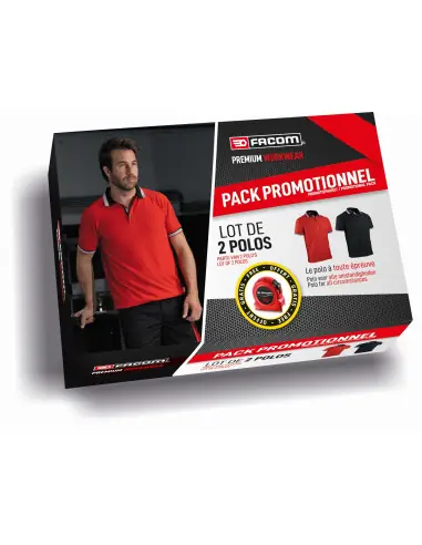 Offre Du Jour Lot de 2 polos + 1 mètre ruban FXWW9005C RULER - Facom