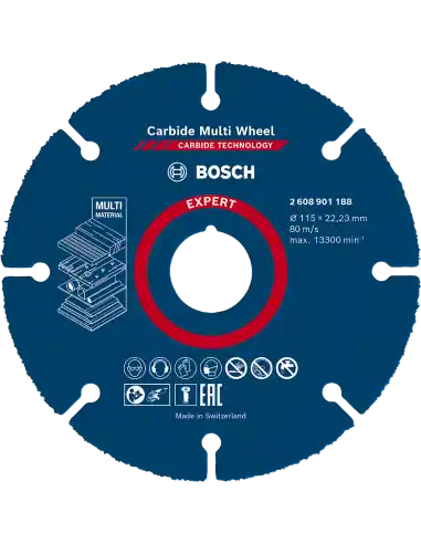Disque à tronçonner 115 mm EXPERT Carbide Multi Wheel 2608901188 - Bosch Acheter En Ligne