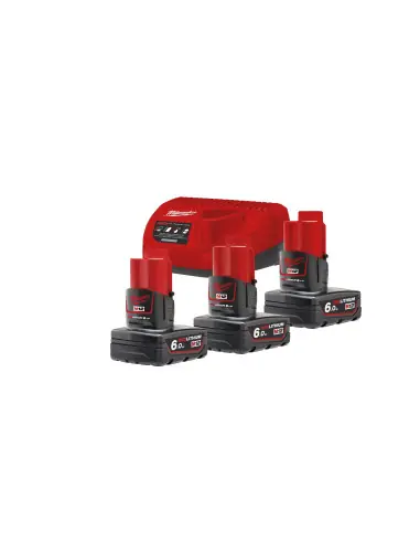 Pack 3 batteries 12V 6Ah + Chargeur M12 NRG-603 4933459208 – Milwaukee Paiement Sécurisé