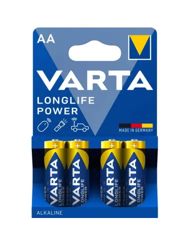 Retour Gratuit 4 Piles Alcalines AA / LR6 LongLife Power Varta