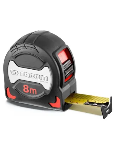 Prix Promo Mètre ruban 8 m x 28 mm double face boîtier GRIP 897A.828PB - Facom