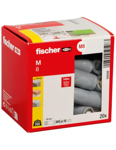 Cheville pour vis et boulons métriques M 8 (x 20) 050508 – Fischer Acheter En Ligne