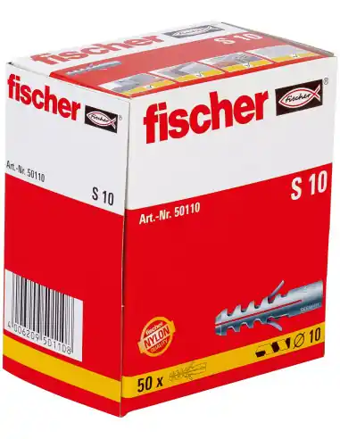 Cheville à expansion S 10 (x 50) 050110 – Fischer Meilleur Prix