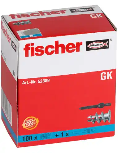 Cheville nylon pour plaque de plâtre GK (x 100) 052389 – Fischer Achat Immédiat