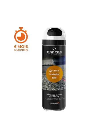 Traceur de chantier fluorescent S MARK Blanc (500 ml) 141900 – Soppec Must-Have