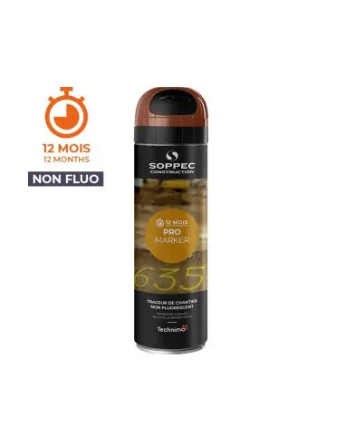 Meilleur Choix Bombe peinture chantier PROMARKER Marron (500 ml) 141509 – Soppec