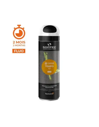 Bombe peinture temporaire TEMPO TP Blanc (500 ml) 141600 – Soppec Vente Flash