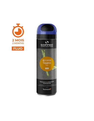 Solde Bombe peinture temporaire TEMPO TP Bleu (500 ml) 141619 – Soppec