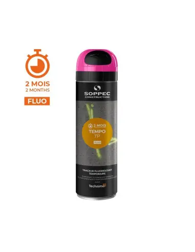 Bombe peinture temporaire TEMPO TP Cerise (500 ml) 141625 – Soppec Haute Qualité