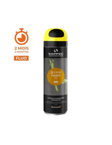 Bombe peinture temporaire TEMPO TP Jaune (500 ml) 141617 – Soppec Expédition Rapide