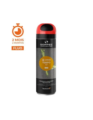 Bombe peinture temporaire TEMPO TP Rouge (500 ml) 141613 – Soppec Offre Du Jour