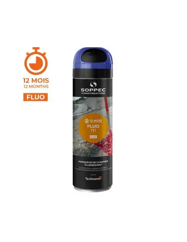 Traceur de chantier FLUO TP Rouge (500 ml) 141519 – Soppec Quantité Limitée
