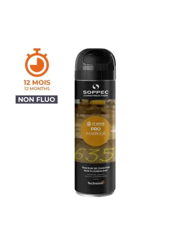 Bombe peinture chantier PROMARKER Noir (500 ml) 141503 – Soppec Super Prix