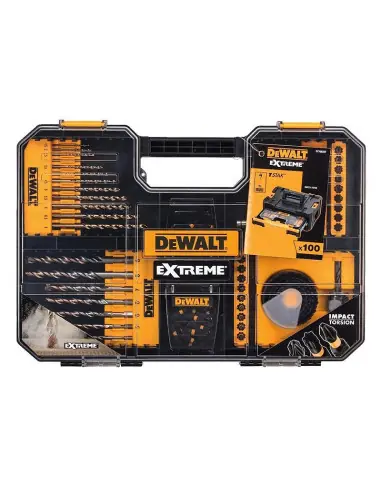 Produit De Marque Coffret d‘accessoires vissage perçage Extreme Drill Impact (100 pièces) DT70620T-QZ - Dewalt