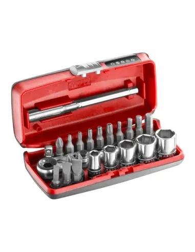 Coffret douilles 1/4`` 6 pans métriques et embouts 23 pièces R1PICOPB - Facom Acheter En Ligne