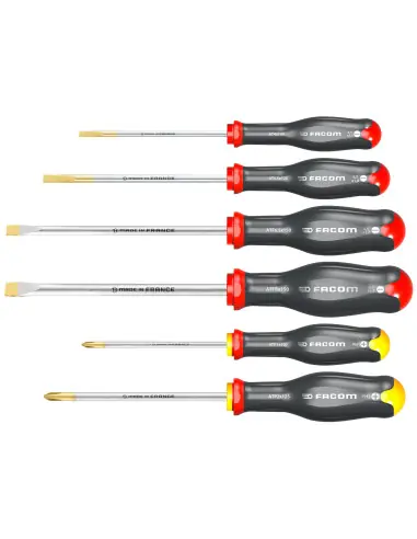 Authentique Jeu de 6 tournevis PROTWIST lame ronde ATP.J6PB - Facom