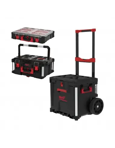 Ensemble 3 Pièces PACKOUT (Organiseur + Coffret large + Trolley avec tiroir 4932498984 – Milwaukee Must-Have