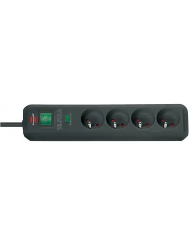 Authentique Multiprise 4 prises avec interrupteur et parasurtenseur 13500A 1,4 m H05VV-F 3G1,5 1159701 – Brennenstuhl