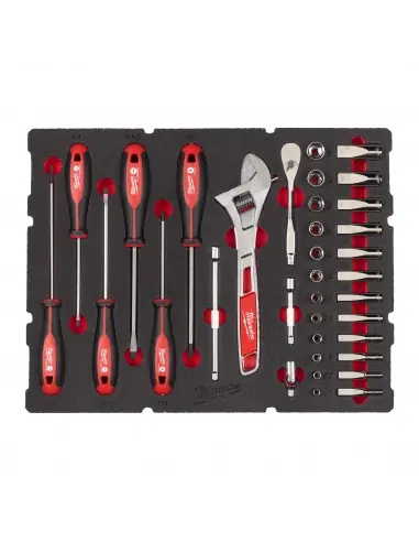 Module servante Cliquet, douilles ¼″ tournevis et clé à molette PACKOUT 4932480717 - Milwaukee Offre Spéciale