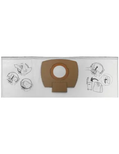 Acheter Direct Lot de 5 sacs en tissu pour aspirateurs VC2010L, VC2012L, VC2511, VC2512L VC3011L et VC3211L P-72899 – Makita