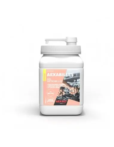 Nouveauté Gel lavant mains à microbilles AEXABILLES GEL CITRON (1 litre + pompe) SA664 - Aexalt Pluho