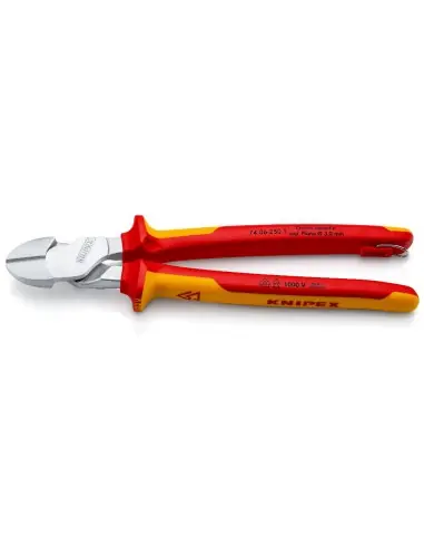 Pince coupante de côté à forte démultiplication 250 mm isolé 1000V 74 06 250 T - Knipex Soldes