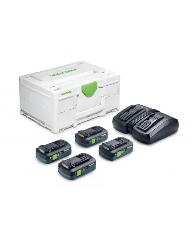 Prix Promo Set Énergie SYS 4 batteries BP 18 TBX 4 C-ASI + Chargeur TCL 6 DUO 578823 - Festool