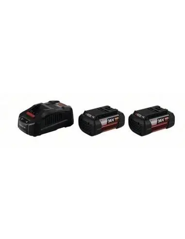 Pack 2 batteries GBA 36V 6.0 Ah + chargeur GAL 3680 CV - Bosch Prix Réduit