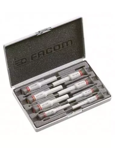 Coffret de 8 tournevis Micro-Tech® Fente - Phillips® - Pozidriv® - AEF.J6 - Facom Promotion