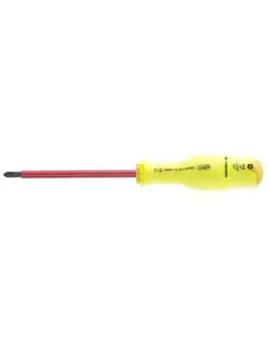 Acheter En Ligne AP.VEF – Tournevis PROTWIST® isolés 1000 Volts pour vis cruciformes Phillips® – FLUO – AP2X125VEF – Facom