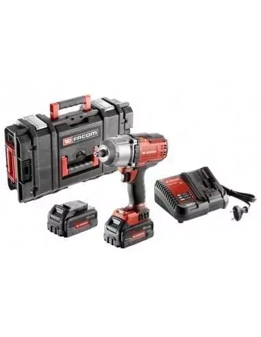 Kit clé à chocs couple élevé 5.0Ah sans fil compacte 1/2" 18V - CL3.CH18SP2 - Facom Super Prix