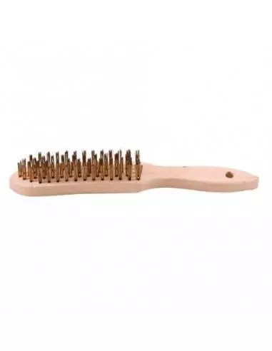 Affaire À Saisir 12 brosses métalliques à main avec manche bois 5 rangs – Fils laitonnés – 10311003 – Sidamo