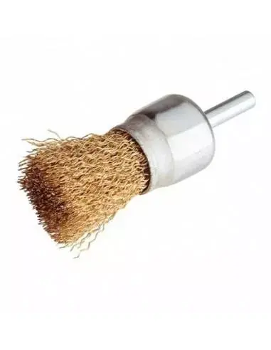 Usine Directe Brosse pinceau sur tige D.25 mm – Fils de 0,3 mm ondulés en acier laitonné – 10314018 – Sidamo