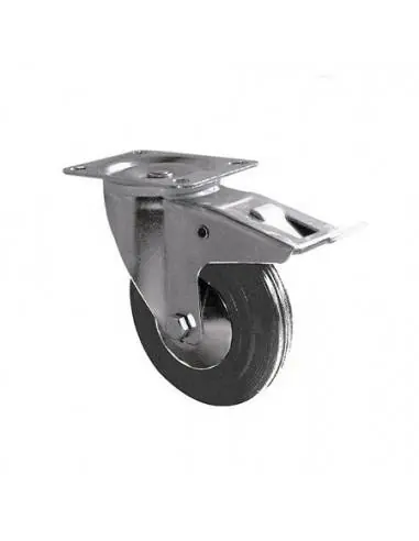 Nouvelle Collection Roulette de manutention pivotante sur platine avec frein 160 mm – 1351821