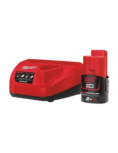 Pack 1 batterie 12V 2Ah + chargeur M12 NRG-201 4933451900 - Milwaukee Meilleur Prix