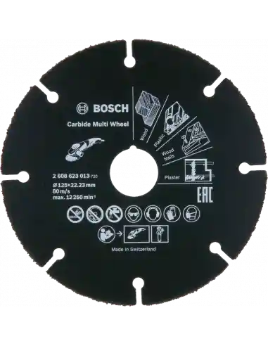 Prix Bas Disques à tronçonner 125x1.0x22.23 mm Carbide Multi Wheel 2608623013 - Bosch