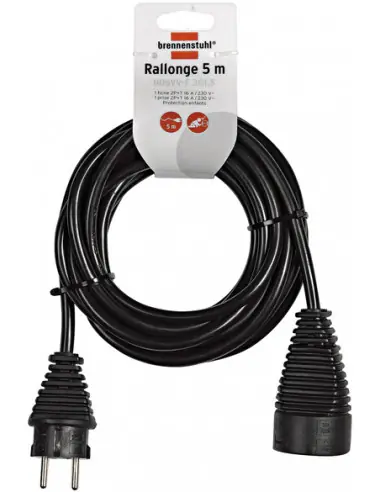Prix Bas Rallonge électrique 5m de câble H05VV-F 3G1,5