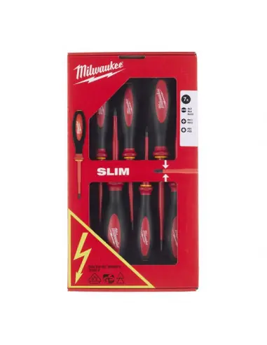 Jeu de 7 tournevis isolés 4932471453 – Milwaukee Remise