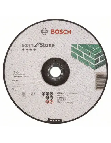 Livraison Express Disque à tronçonner à moyeu déporté Expert for Stone (pierre) 230x3.0 mm 2608600227 - Bosch
