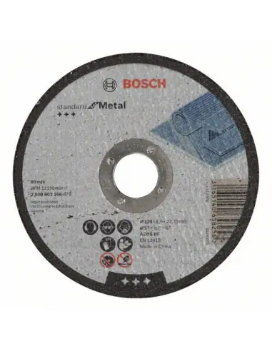 Affaire À Saisir Disque à tronçonner à moyeu plat Standard for Metal 125x2.0 mm 2608603166 - Bosch