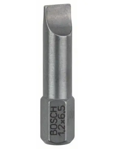 Pack 3 Embouts de vissage vis à tête fendue extra-dure S 1.2x6.5 longueur 25 mm 2607001466 - Bosch Certifié