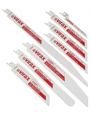 Pack 5 lames scie sabre 6-10 dents/" 225 mm 046010 - Virax Produit De Marque